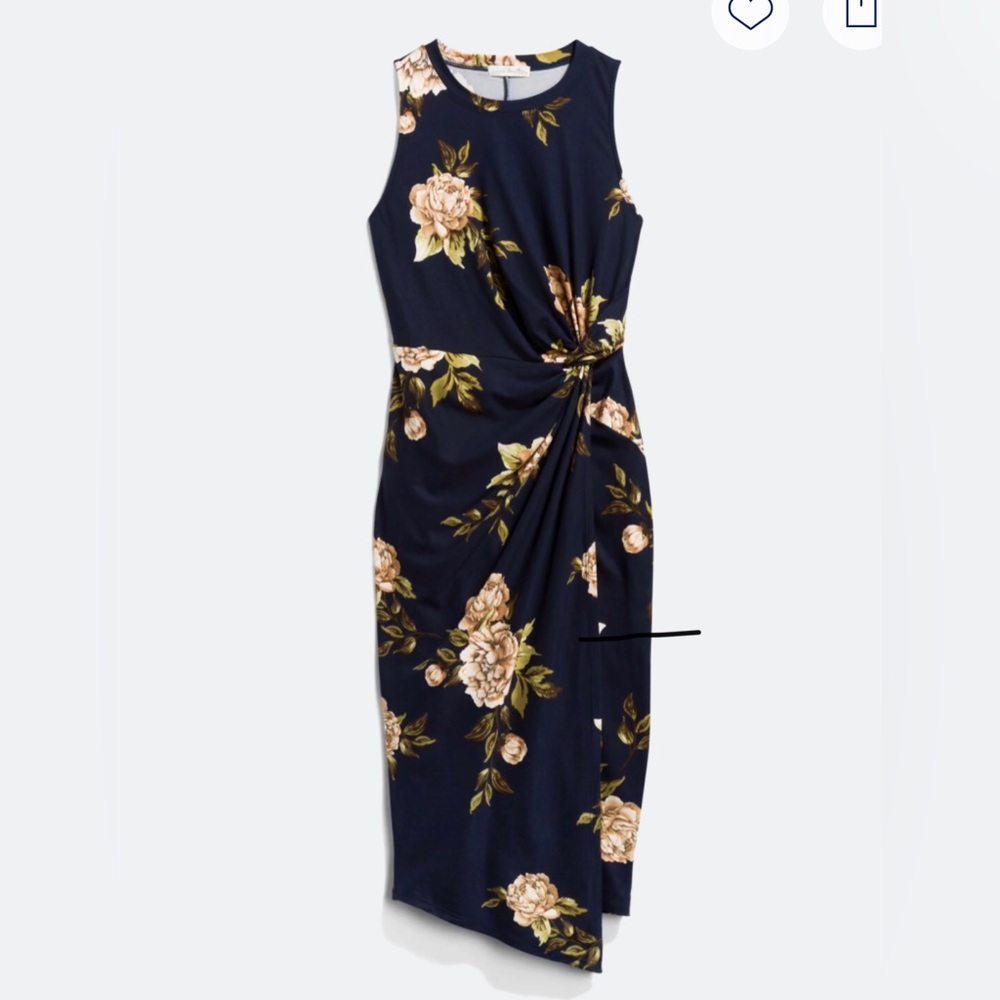 Nine Britton Abigail Brished Knit MIDI Dress LP